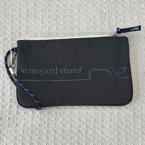 Vineyard Vines Navy Clutch with Whale Logo